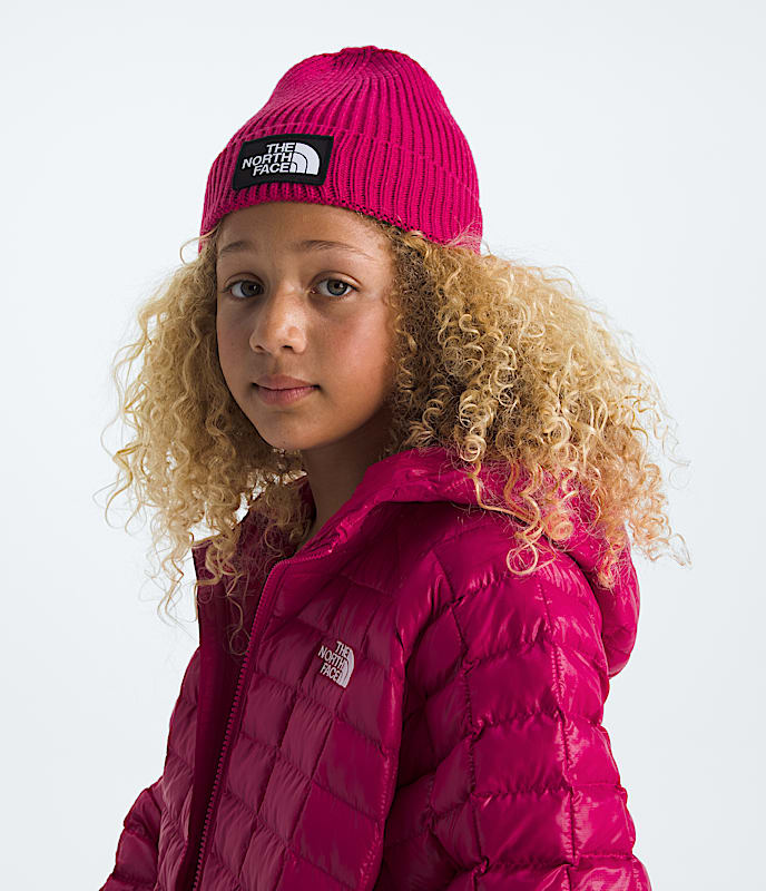 Kids' TNF? Logo Box Cuffed Beanie - Image 2