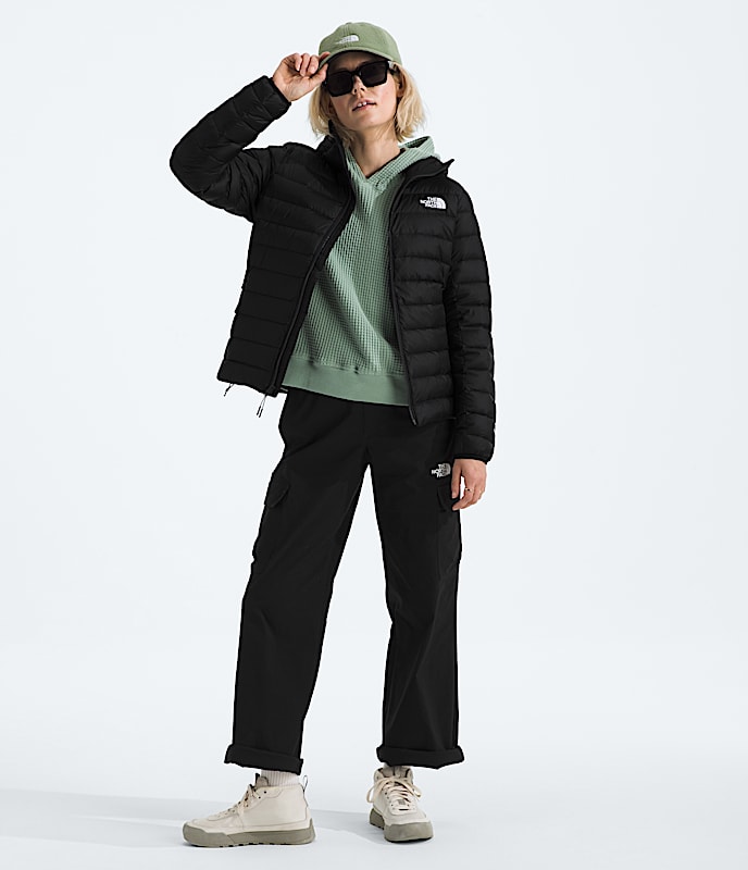 Women's Classic Down Hooded Jacket - Image 2