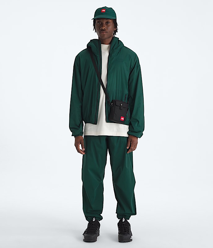 Men's TNF? Red Box Packable Hooded Wind Jacket - Image 2