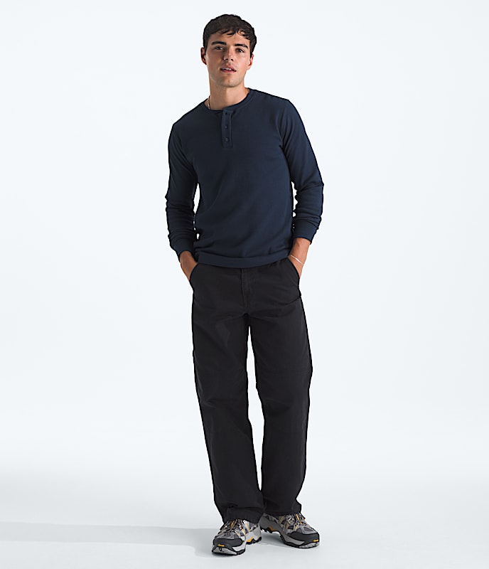 Men's Waffle Long-Sleeve Henley - Image 2