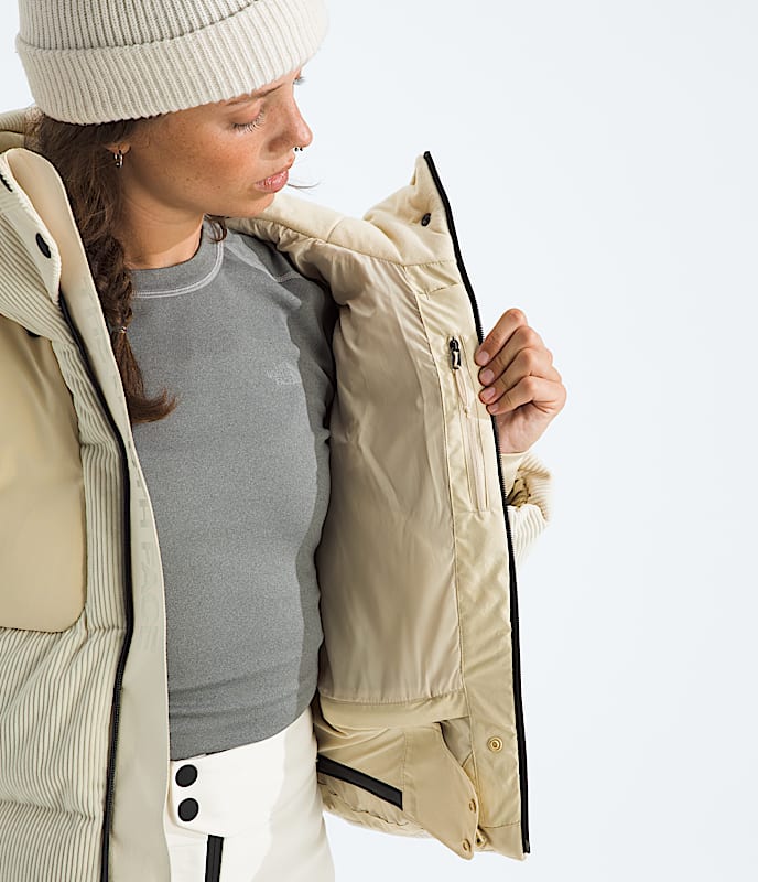 Women's Cold Spell Corduroy Cropped Down Jacket - Image 3
